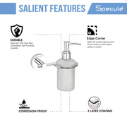 Aqua Stainless Steel/Glass Soap Dispenser (Chrome) - by Specule